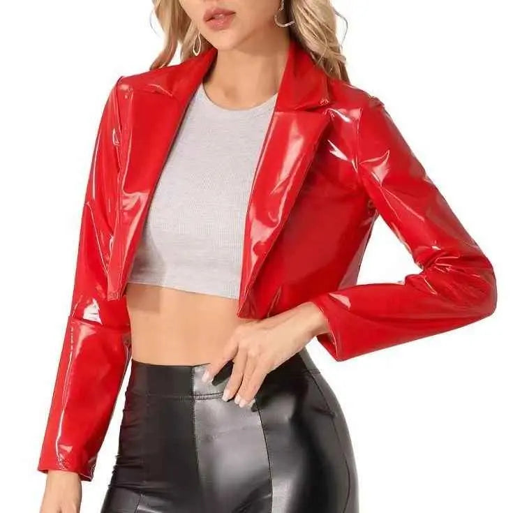 European And American Jacket Short Motorcycle Midriff Outfit Coat - The elite ways