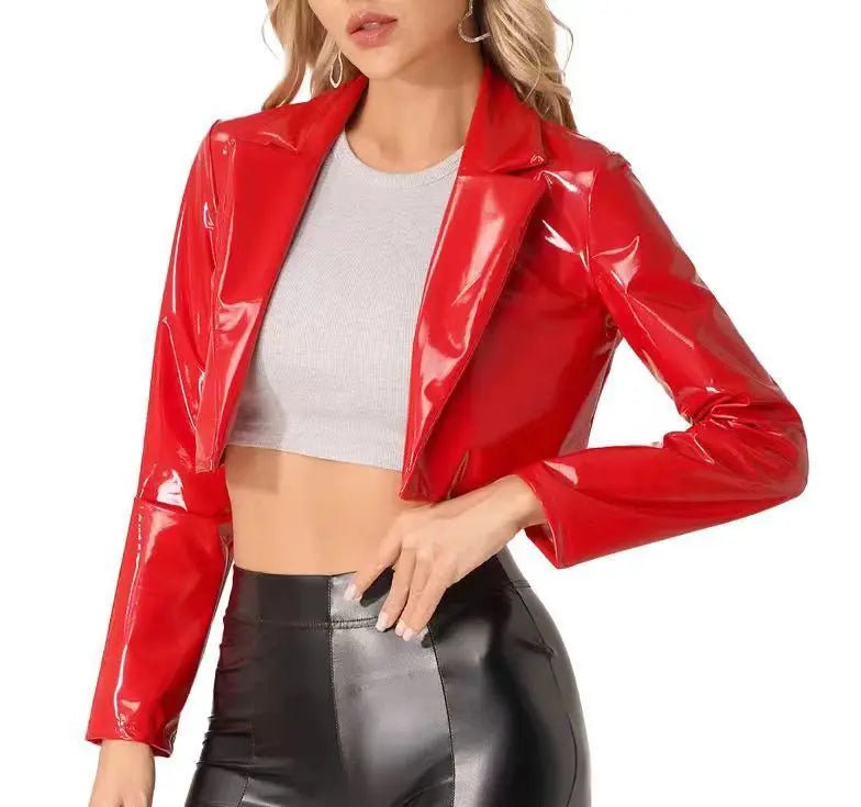 European And American Jacket Short Motorcycle Midriff Outfit Coat - The elite ways