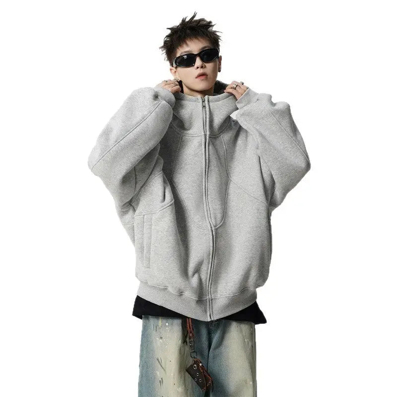 Fashion Brand Design Stitching High Street Ruoshuai Couple Sweater Alamode