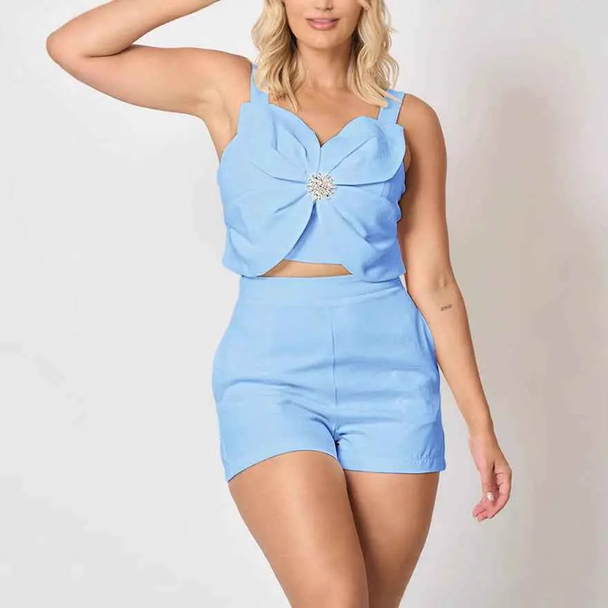 Fashion Casual Vest Shorts Set Women's Clothing - The elite ways