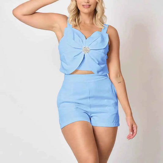 Fashion Casual Vest Shorts Set Women's Clothing - The elite ways