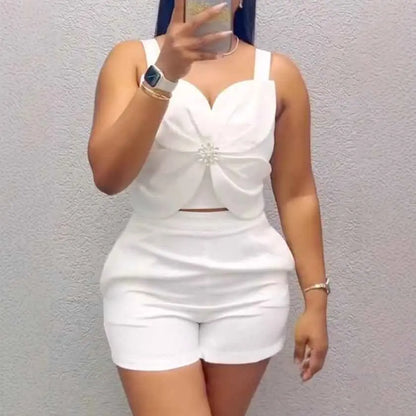 Fashion Casual Vest Shorts Set Women's Clothing - The elite ways