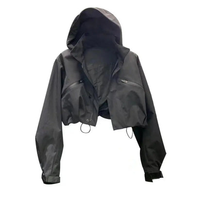 Fashion Hooded Stand Collar Overalls Jacket Women's Spring And Autumn New.