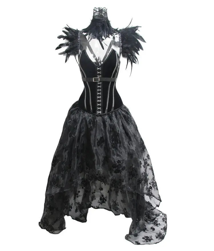Gothic Floor-Length Skirt Punk Dark Stage Catwalk - The elite ways