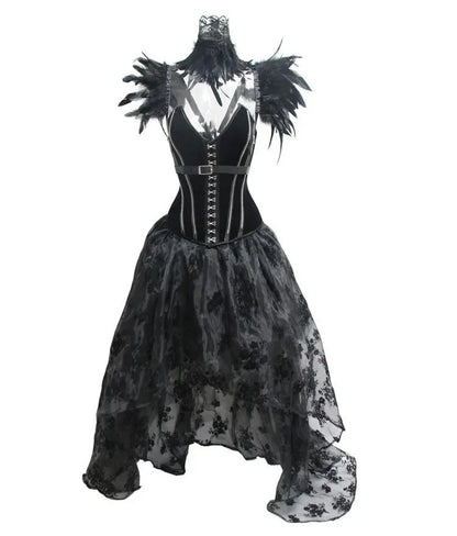 Gothic Floor-Length Skirt Punk Dark Stage Catwalk - The elite ways