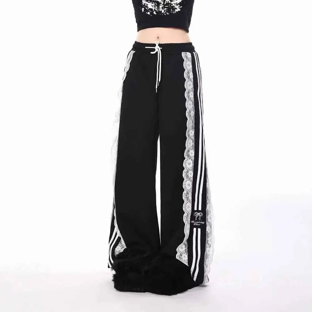 Japanese Harajuku Lace Sweatpants - The elite ways