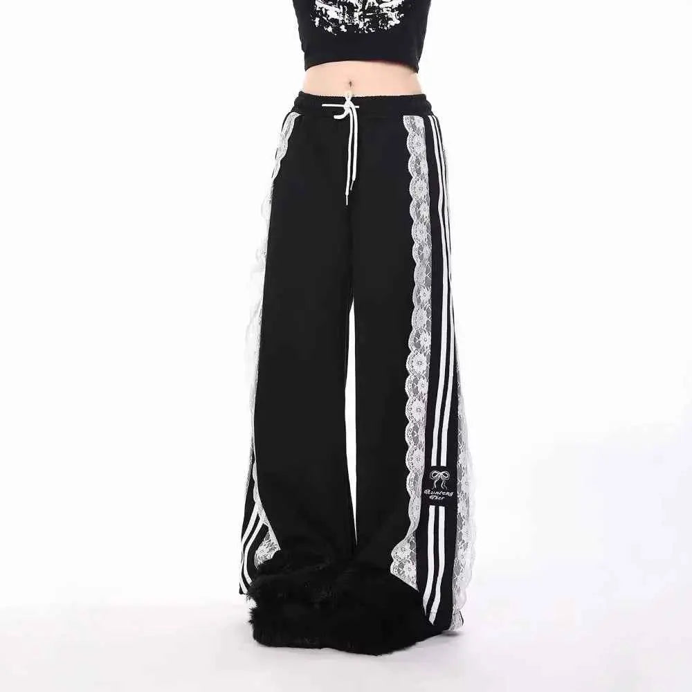 Japanese Harajuku Lace Sweatpants - The elite ways