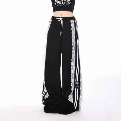Japanese Harajuku Lace Sweatpants - The elite ways