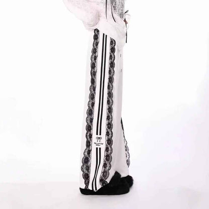 Japanese Harajuku Lace Sweatpants - The elite ways