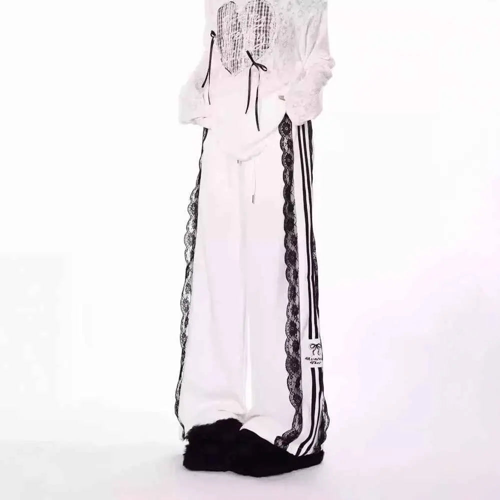 Japanese Harajuku Lace Sweatpants - The elite ways