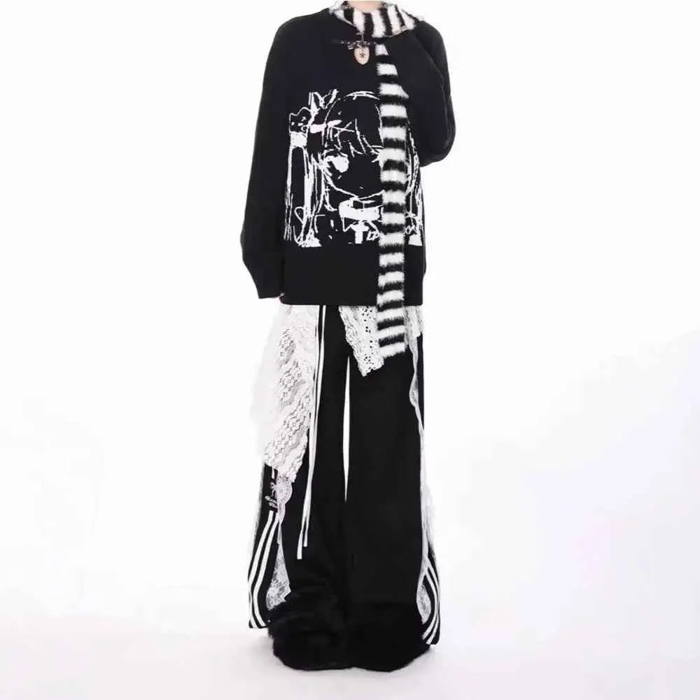 Japanese Harajuku Lace Sweatpants - The elite ways