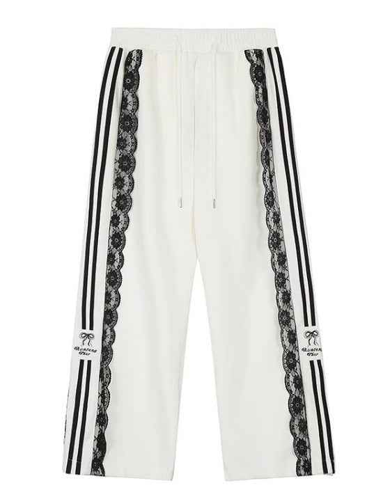 Japanese Harajuku Lace Sweatpants - The elite ways
