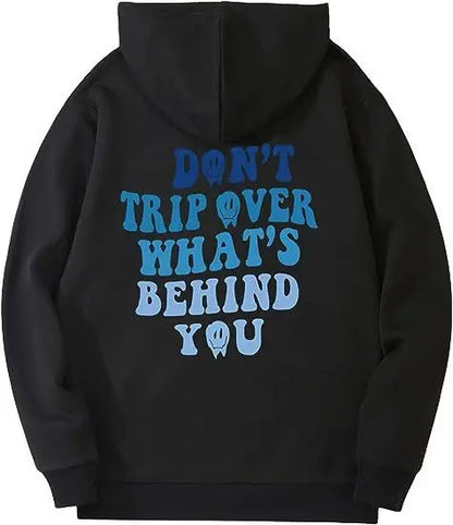Leisure Pullover Drawstring Letter Print Pattern Hoodie - The elite ways