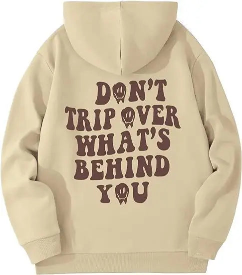 Leisure Pullover Drawstring Letter Print Pattern Hoodie - The elite ways
