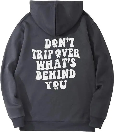 Leisure Pullover Drawstring Letter Print Pattern Hoodie - The elite ways