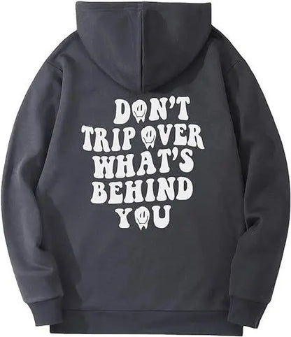 Leisure Pullover Drawstring Letter Print Pattern Hoodie - The elite ways