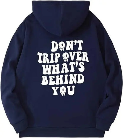 Leisure Pullover Drawstring Letter Print Pattern Hoodie - The elite ways