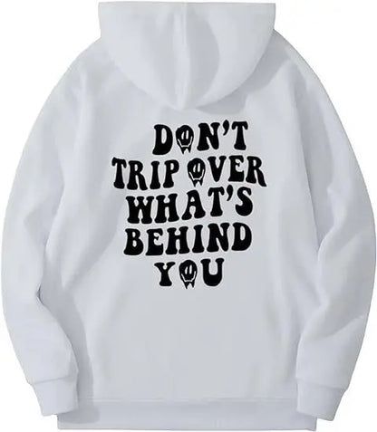Leisure Pullover Drawstring Letter Print Pattern Hoodie - The elite ways