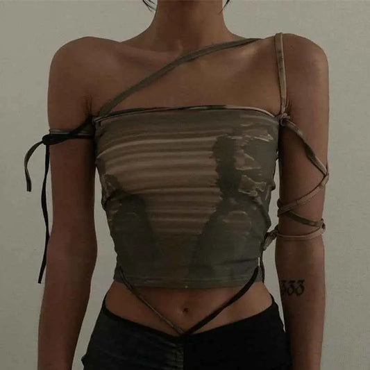 Retro Dark Green Short Oblique Shoulder Sling Women - The elite ways