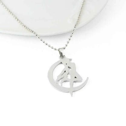 Sailor Moon Necklace Moon Rabbit Anime Anime Movie Accessories.
