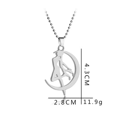 Sailor Moon Necklace Moon Rabbit Anime Anime Movie Accessories.