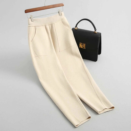 Slimming Knitted Casual Long Pants Korean Style - The elite ways