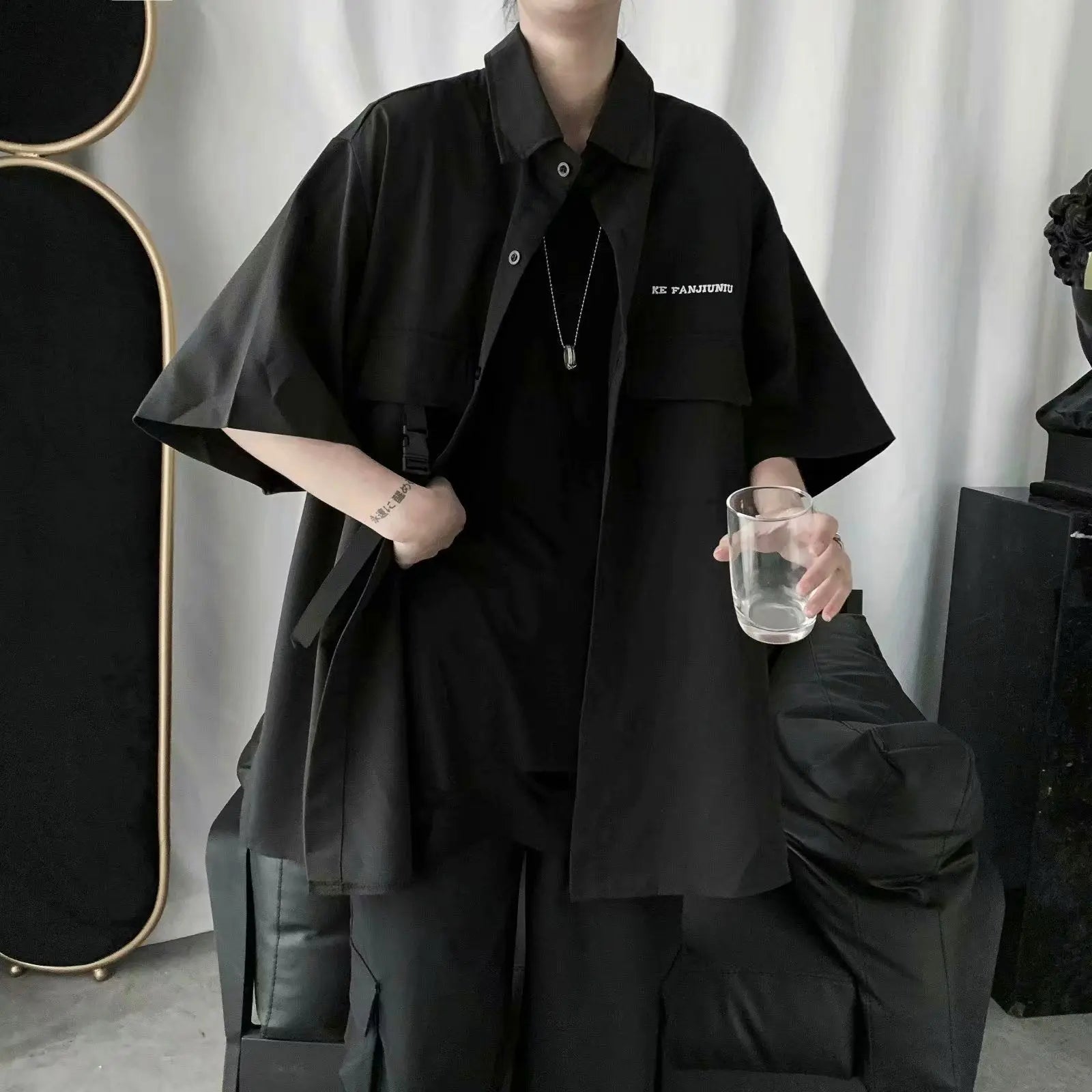 Vintage Functional Tooling Short-sleeved Top, Dark Funeral.