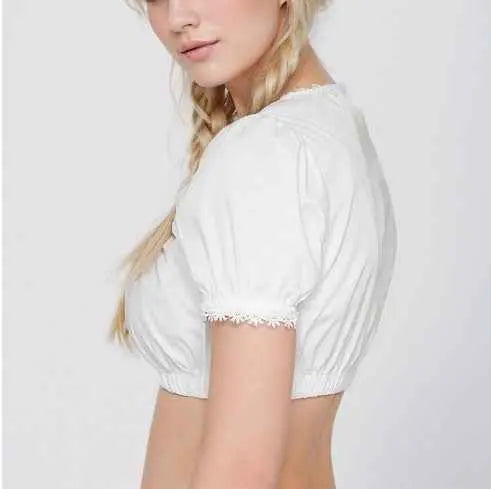 White Oktoberfest Clothing Top Short Sleeve Shirt - The elite ways