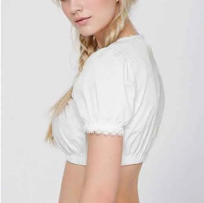 White Oktoberfest Clothing Top Short Sleeve Shirt - The elite ways