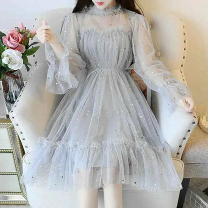 Women's Fairy Dress with Spring and Summer Net Yarn Skirt