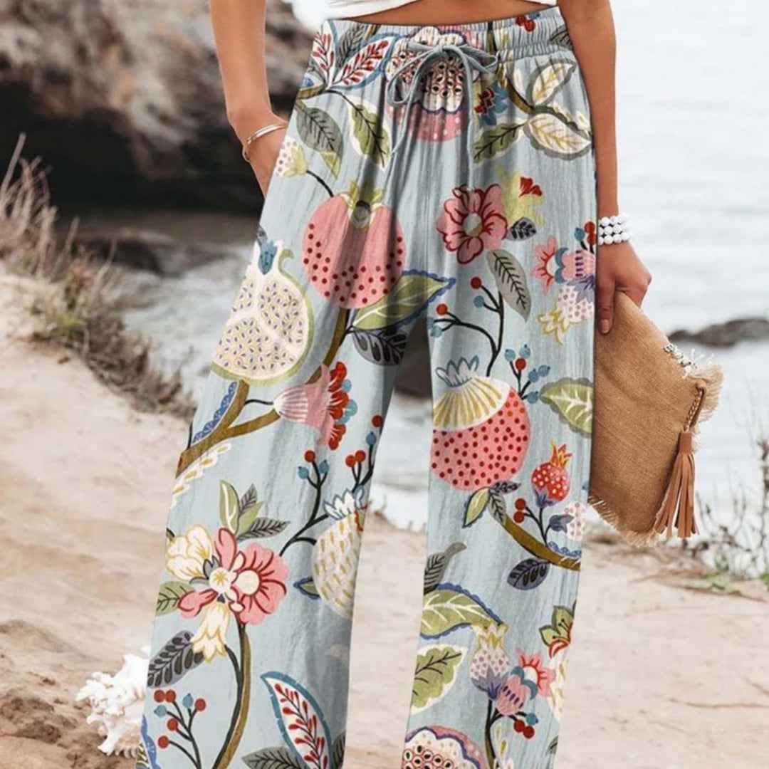Women's Fashion Casual Pattern Printed Trousers - The elite ways