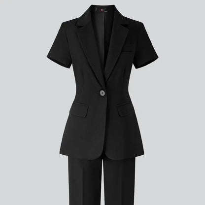 Women's Minimalist Formal Button Up Suit Jacket.