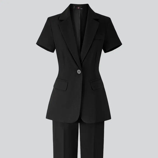 Women's Minimalist Formal Button Up Suit Jacket.