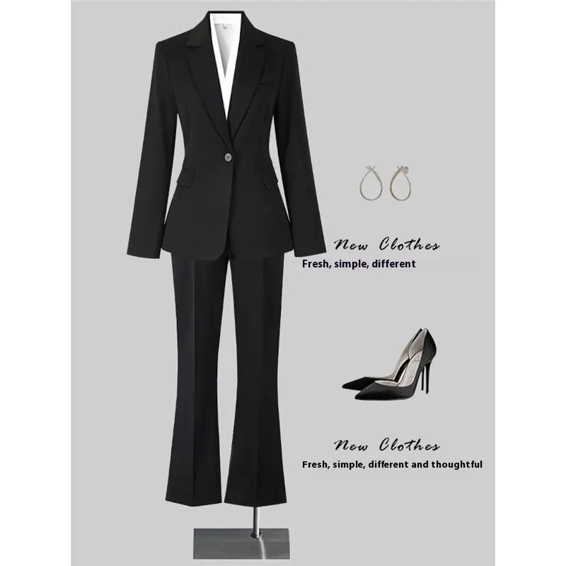 Women's Minimalist Formal Button Up Suit Jacket.
