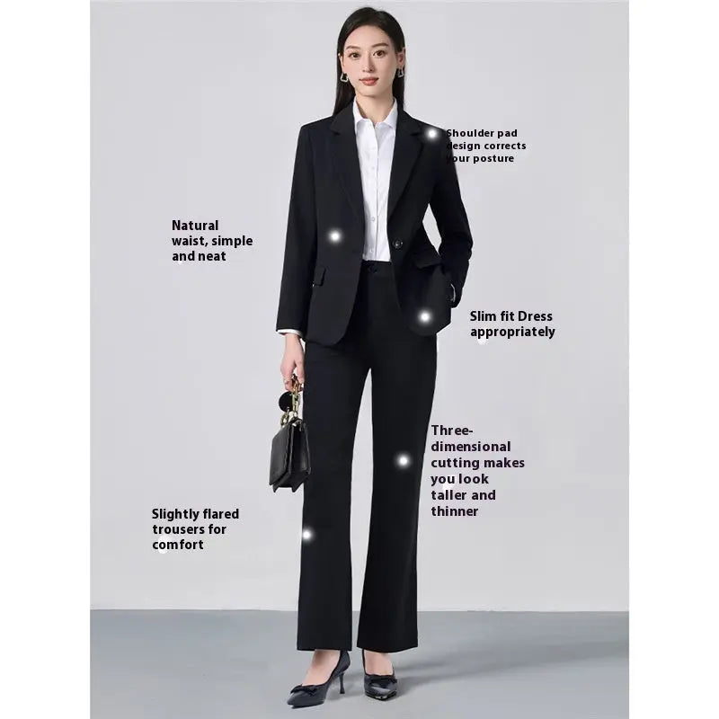 Women's Minimalist Formal Button Up Suit Jacket.