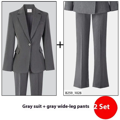 Women's Minimalist Formal Button Up Suit Jacket.