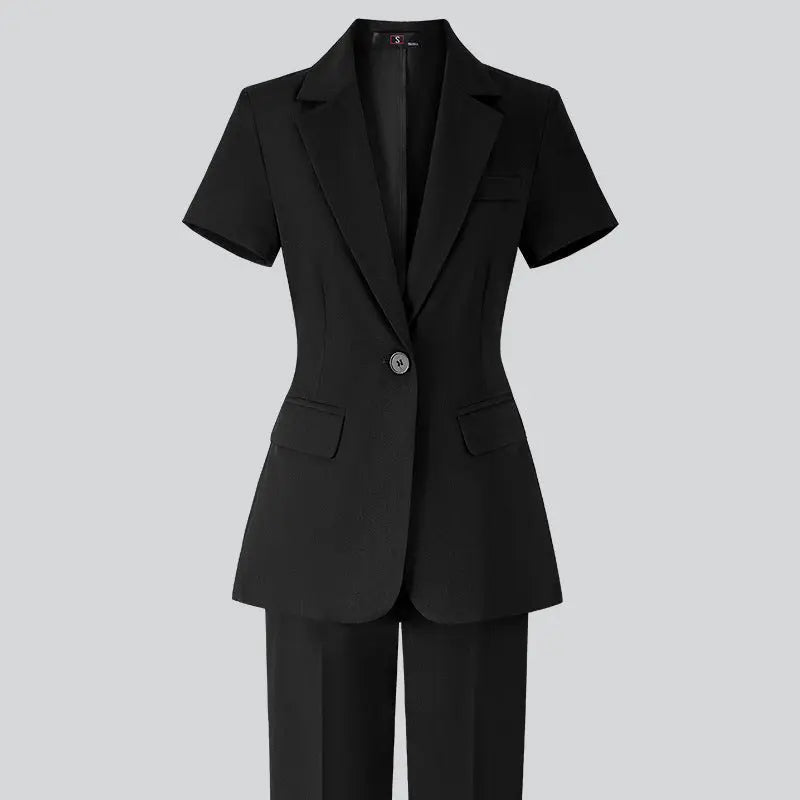 Women's Minimalist Formal Button Up Suit Jacket.
