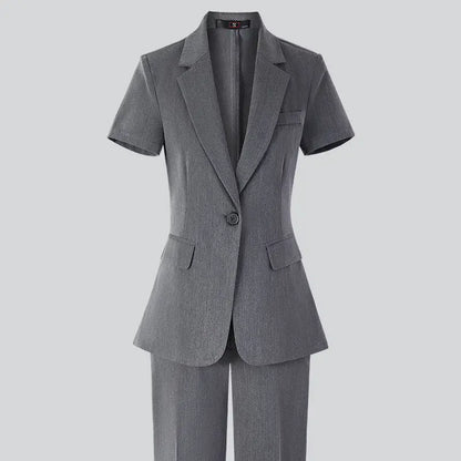 Women's Minimalist Formal Button Up Suit Jacket.