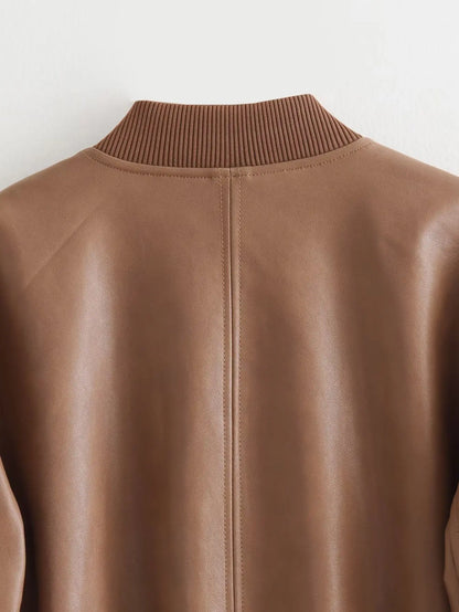 Women's Stand Collar Motorcycle Pilot Jacket - The elite ways