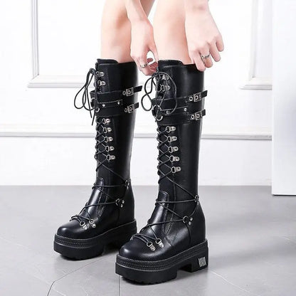 Women's High-barrel Height Increase Boots - The elite ways