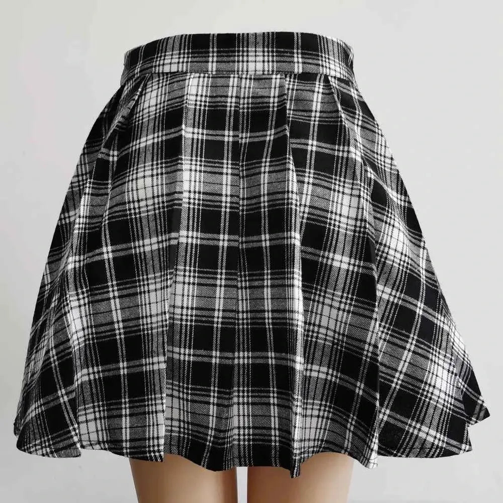 Womens Harajuku Punk Irregular Mini Pleated Skater Skirt Asymmetric Cutout High Waist Hip Hop Clubwear gothic harajuku skirt