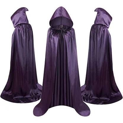 Halloween Cloak Costumes Wizard Cloak For Children Hooded Capes Mantle Black Party Decoration Alamode