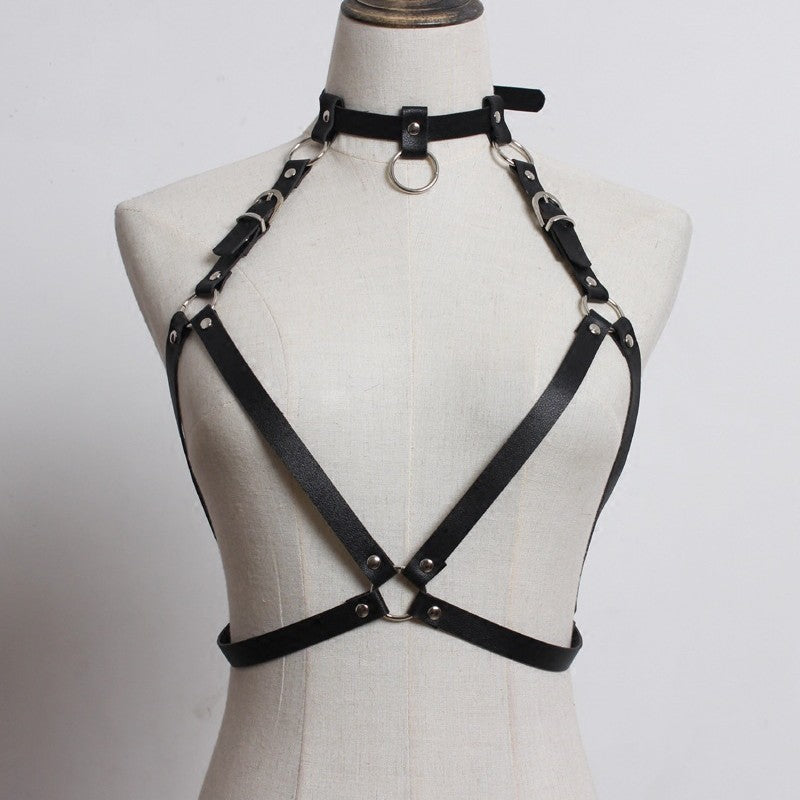 Gothic Harajuku Harness Cage Bra Underwear Alamode