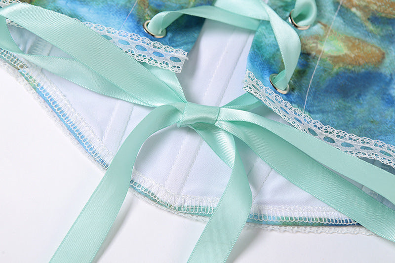 Camisole Cropped Navel Slim-fit Print Camisole Alamode