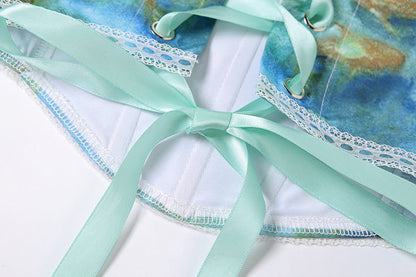 Camisole Cropped Navel Slim-fit Print Camisole Alamode