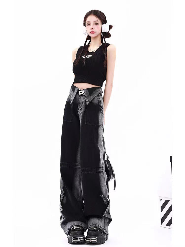 Women's High Street Flanging Jeans Autumn Alamode