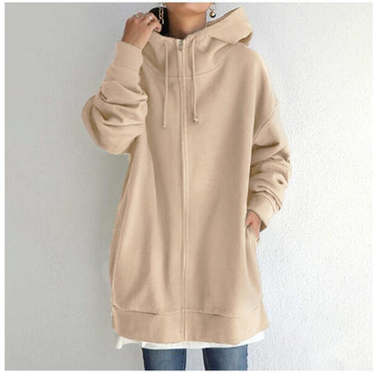 Women's Fuzzy Hoodies Long Sport Pullover Hoodie Full-Zip Hoodie Sweatshirt Alamode