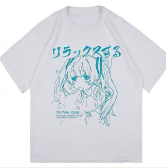 Women's Short Sleeve Harajuku Kawaii Casual Girl T-shirt Top Alamode