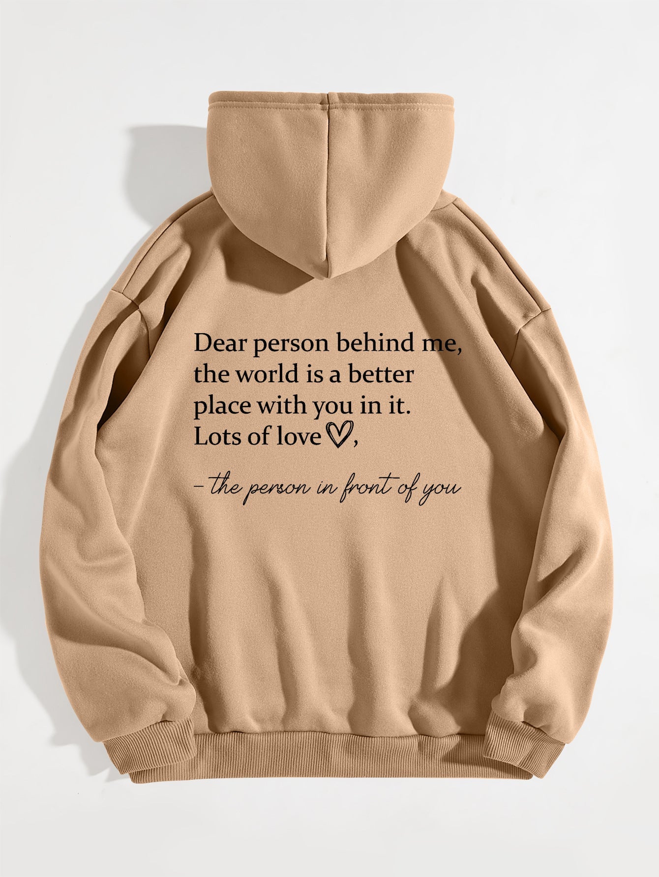 Dear Person Behind Me Hoodie Plain Letter Sweater Alamode
