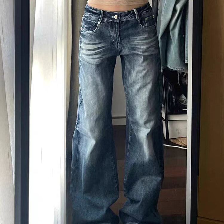 Harajuku American Retro Street Hip Hop Jeans Alamode